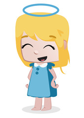 little girl dressed like an angel