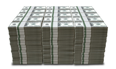 US Dollar Notes Pile