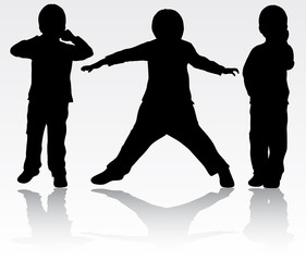 Boys silhouettes
