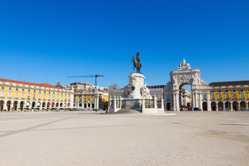 Fototapeta na wymiar Commerce square in Lisbon, Portugal