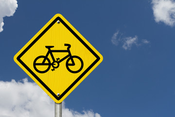 Bike Route Warning Sign