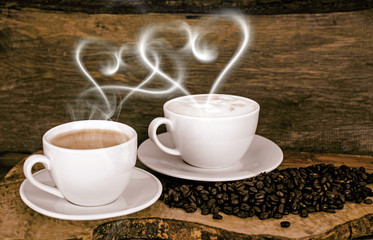 Guten Morgen: Liebe zu Kaffee und Cappuccino :)
