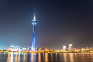Macau tower, the famous landmark of Macau