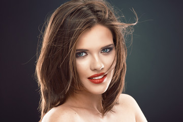 Beauty woman face portrait.