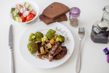 Мясо с овощами