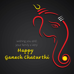 happy ganesh chaturthi festival greeting design