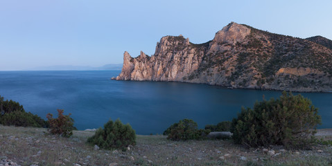 Fototapeta premium Panoama of rocky coastline of 