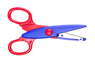 children's scissors isolated on white background