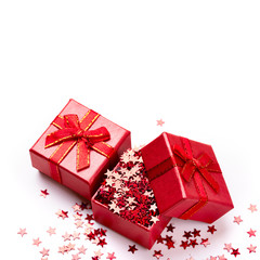 Red gift boxes