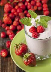 Strawberry-yogurt drink.