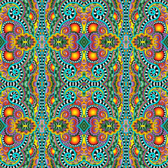 geometry vintage floral seamless pattern