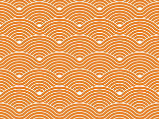 Curvy waves repetitive pattern vector texture background