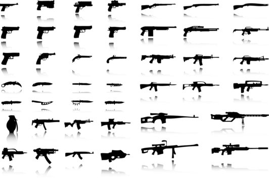 Illustration of Set of Weapons