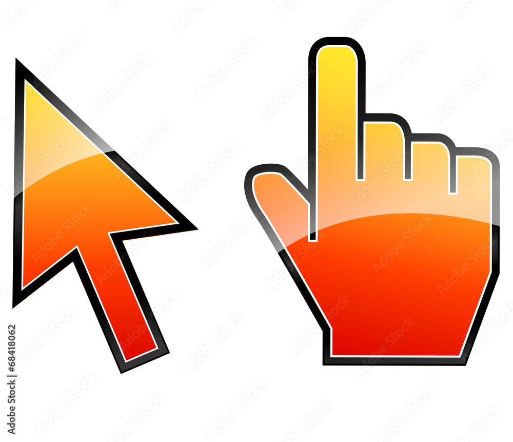 Poster vector web pointers icons
