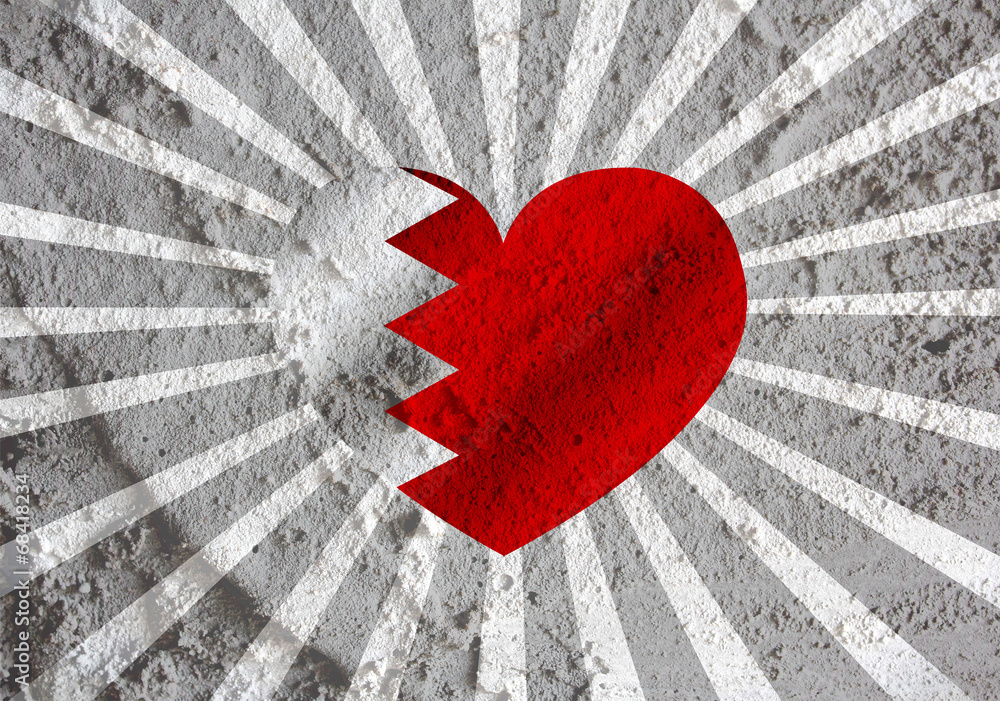 Poster bahrain flag themes idea design on wall texture background