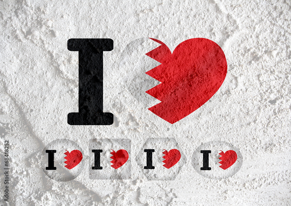 Poster Bahrain flag themes idea design on wall texture background
