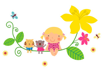 Cartoon baby girl
