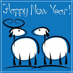 Card HAPPY NEW YEAR 2015