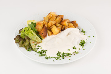 Sahnehering mit Bratkartoffeln