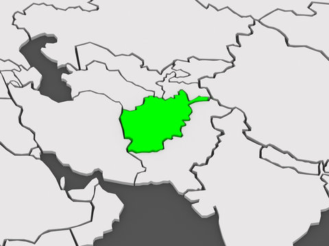 Map of worlds. Afghanistan.
