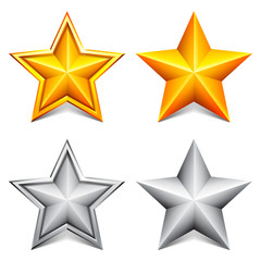 Golden and silver stars.