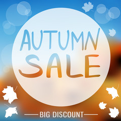 Autumn sale vector poster
