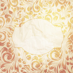 Florish background for vintage card.