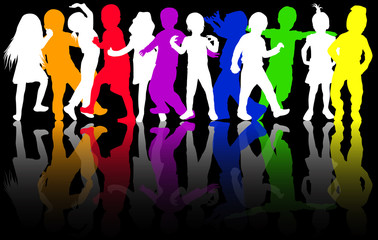 Children silhouettes