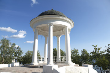 Gazebo Ostrovsky in Kostroma. Russia