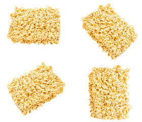 asian ramen instant noodles isolated on white background