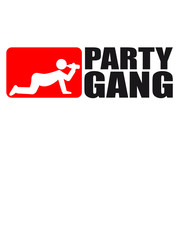 Party Gang Säufer trinken betrunken Bier