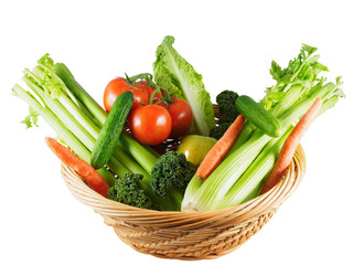 Basket with vegetables