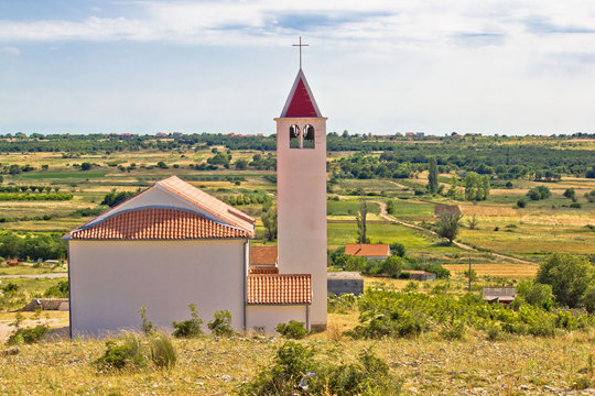 Ravni Kotari Church And Landscape