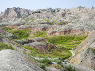 A scenic in the Badlands National Park, South Dakota.