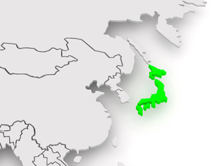 Fototapeta premium Map of worlds. Japan.