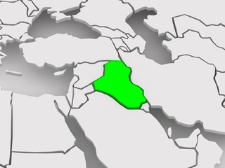 Map of worlds. Iraq.