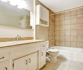 Bathroom interior in empty house