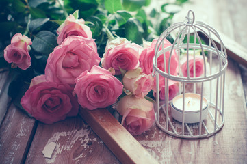 vintage decor with roses