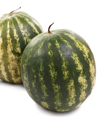Whole watermelons isolated on white