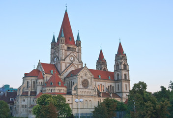 Fototapeta premium Church of St. Francis of Assisi. Vienna. Austria