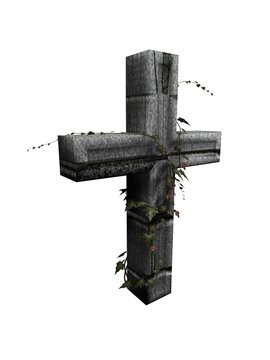 Kreuz mit Efeu-05