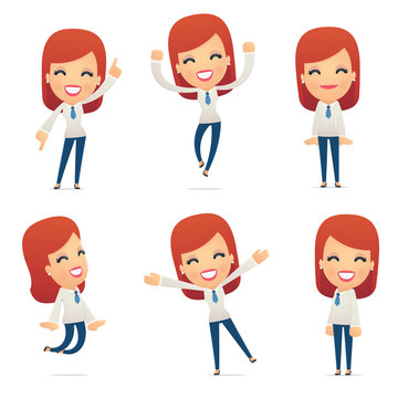 set of reception character in different poses