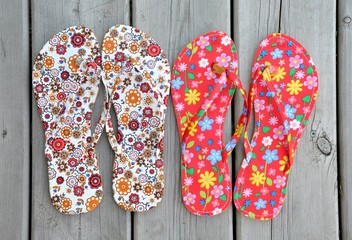 Colorful slippers