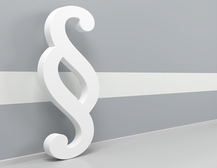 Paragraph an der Wand