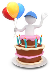 Überraschung Geburtstagskuchen