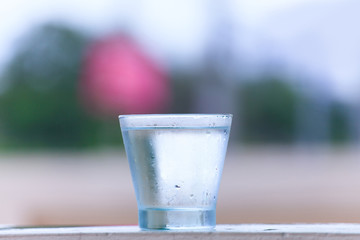 water on glass