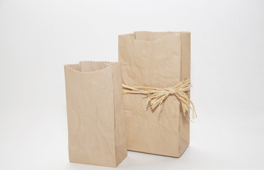 Ceramic Brown Paper Bag Vase