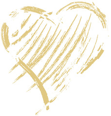 Icons heart of gold golden