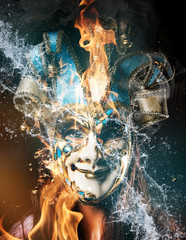 Colorful Venetian carnival mask.