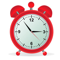 Alarm, clock, red